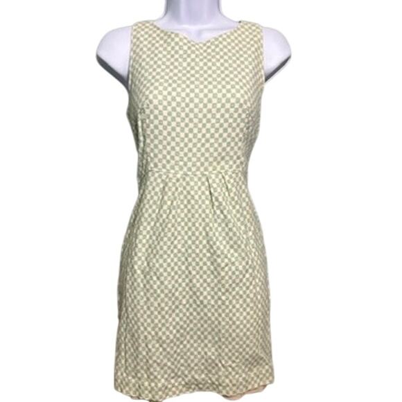 Fossil Checkered Mini Dress Womens XS Pastel Cottagecore Preppy Mod Retro 60s - Picture 1 of 8